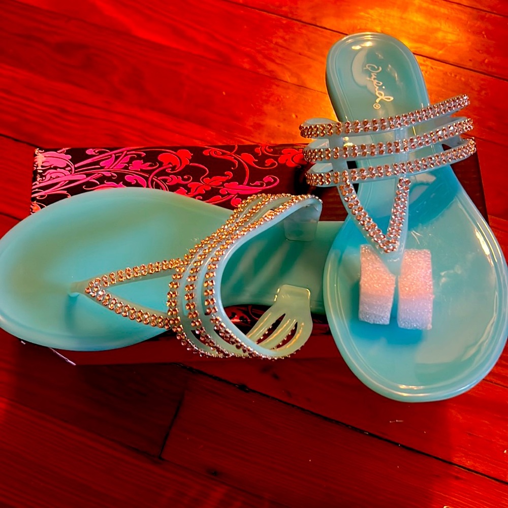 Baby Blue jelly sandals